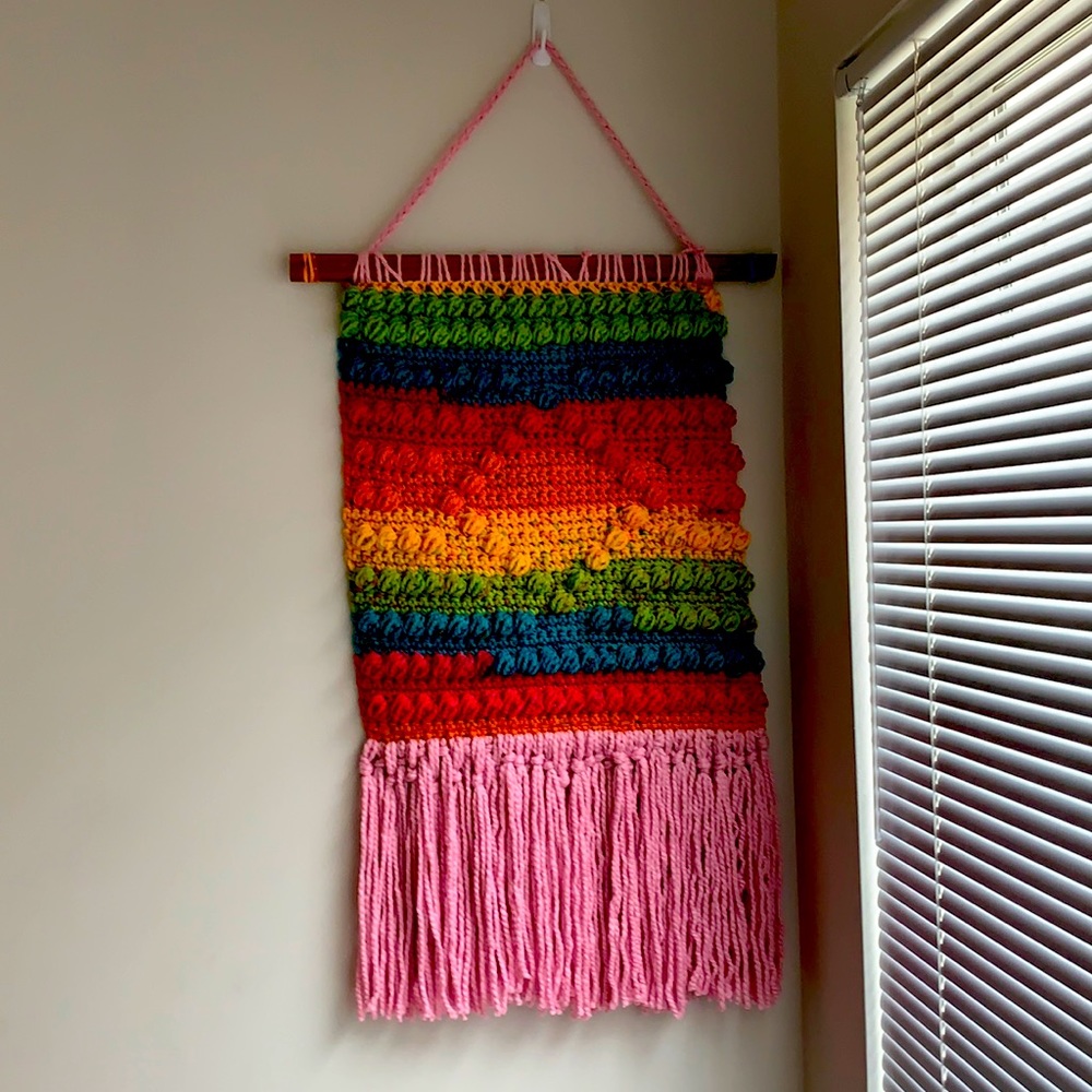 Rainbow wall hanging